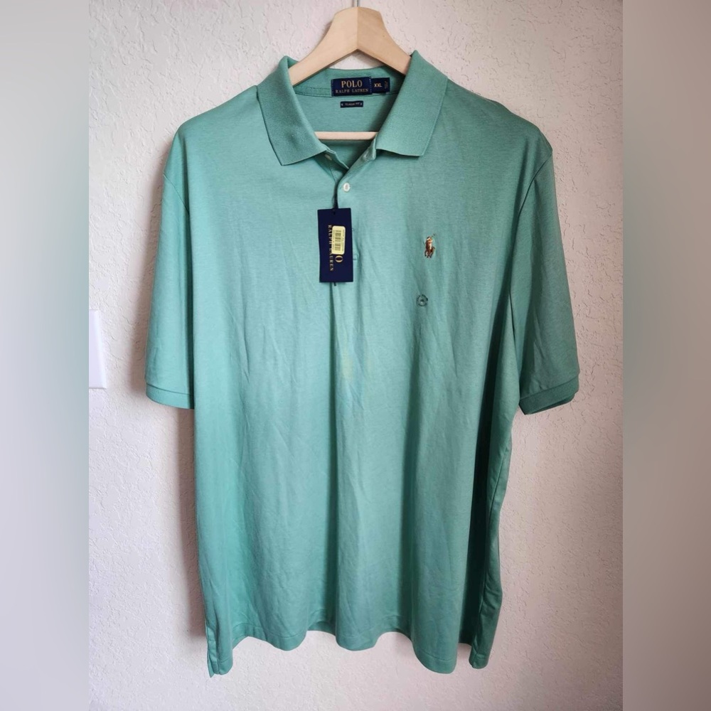 Ralph Lauren Mens Short Sleeve, Classic Polo Shirt. Green Sz XXL  NWT